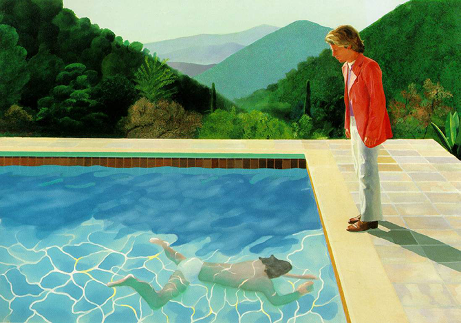 "landscape pool and two men"