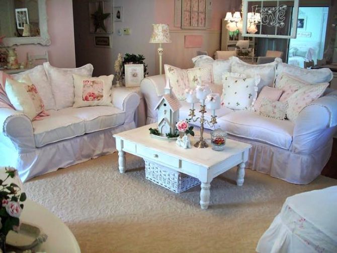 Shabby Chic Inspired Living Room Ideas | Vintage Industrial Style
