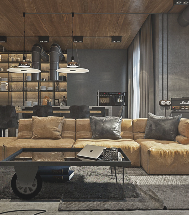 Get This Industrial Design Look For Your Living Room